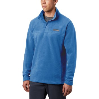 Columbia Steens Mountain Half Snap Fleece, Pullover Azules Para Hombre | 148320-VQK